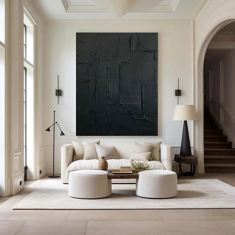 Depth in Shadows - Vertical Three-Dimensional Texture Minimalist Abstract Wall Art - artextured