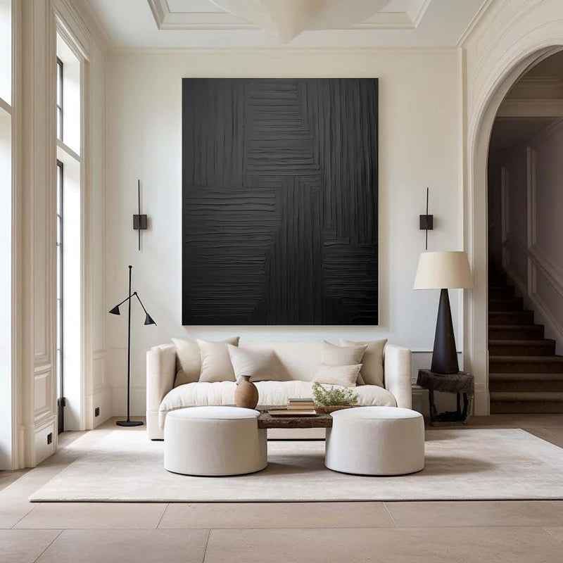 Linear Elegance - Textured Abstract Wall Art