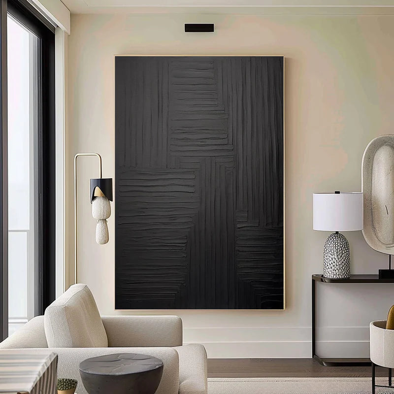 Linear Elegance - Textured Abstract Wall Art