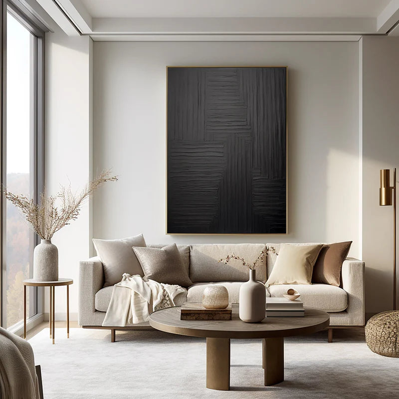 Linear Elegance - Textured Abstract Wall Art