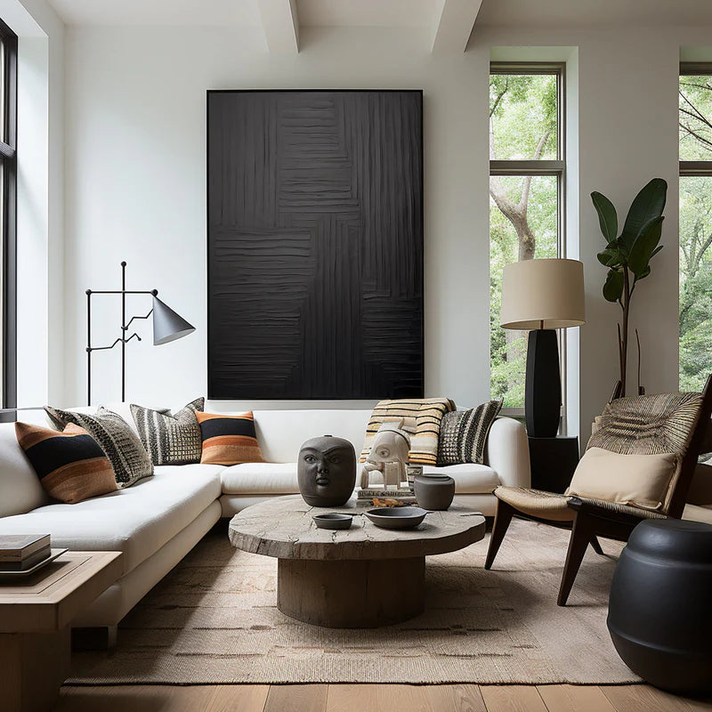 Linear Elegance - Textured Abstract Wall Art