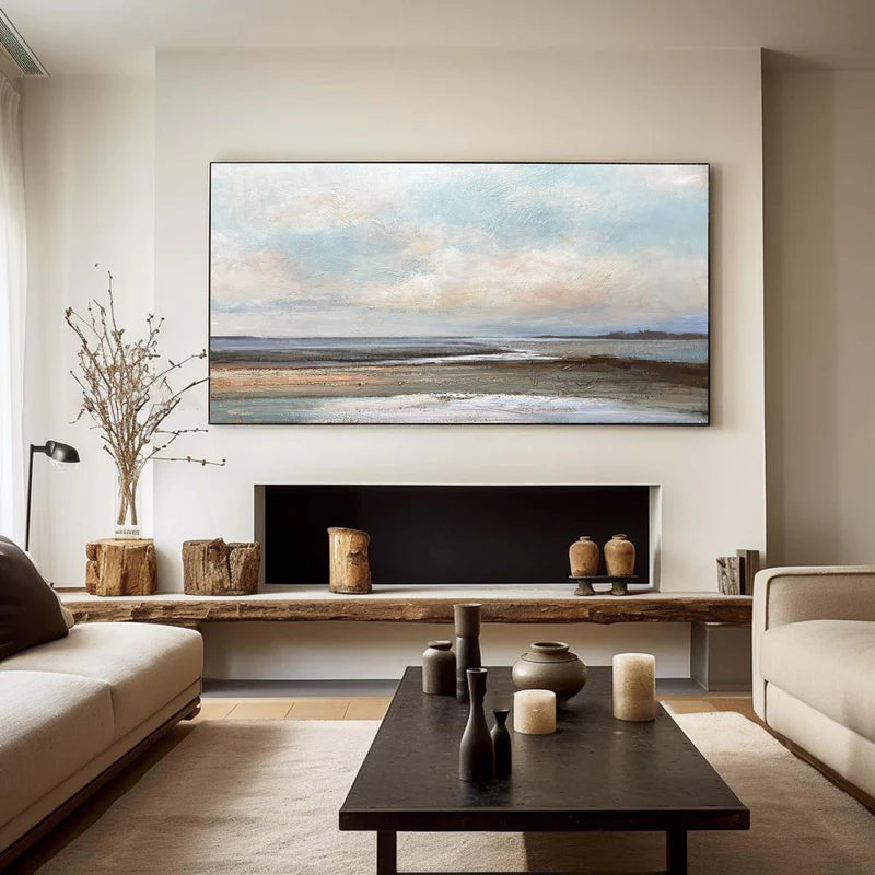 Tranquil Horizon - Abstract Coastal Landscape