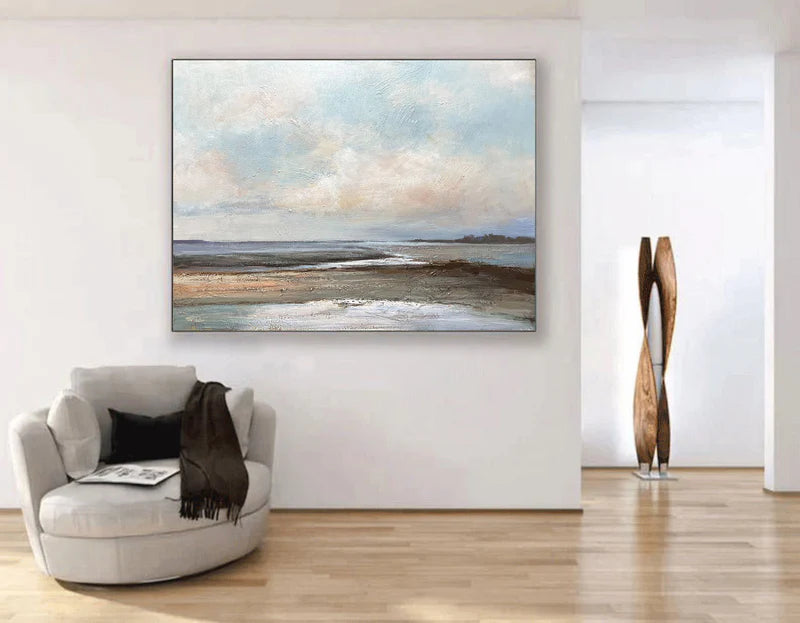 Tranquil Horizon - Abstract Coastal Landscape