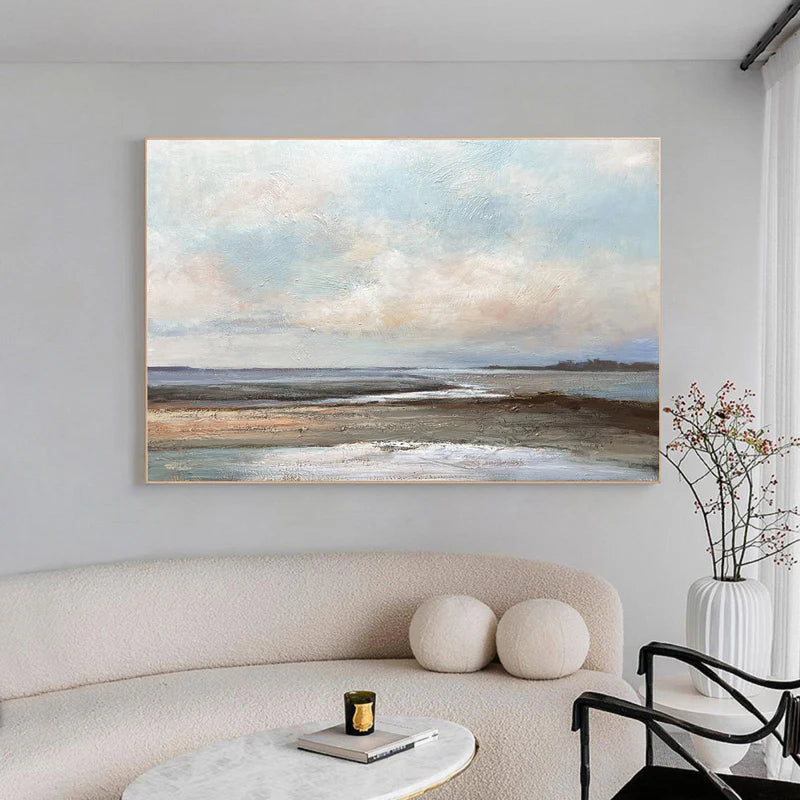 Tranquil Horizon - Abstract Coastal Landscape