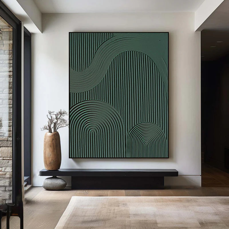 Rhythmic Geometry - Textured Abstract Line Art
