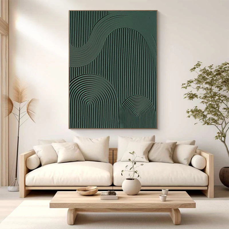 Rhythmic Geometry - Textured Abstract Line Art