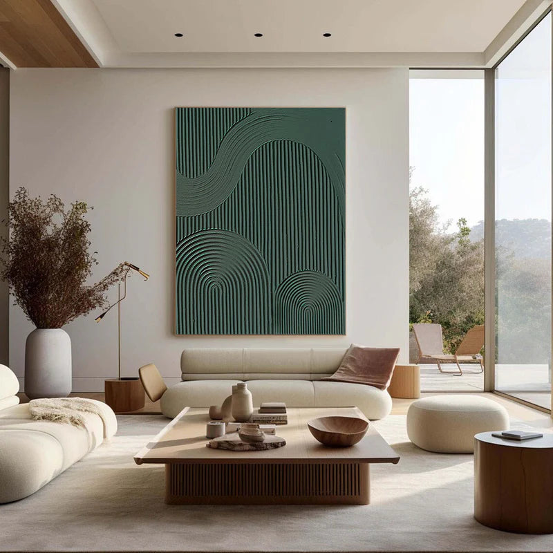 Rhythmic Geometry - Textured Abstract Line Art