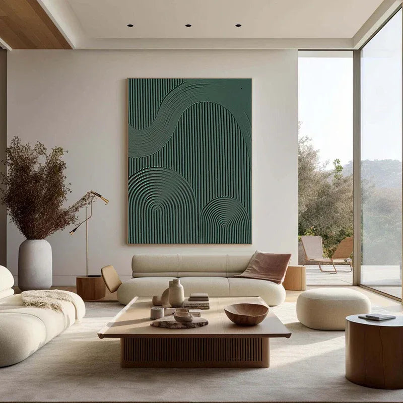 Rhythmic Geometry - Textured Abstract Line Art - artextured