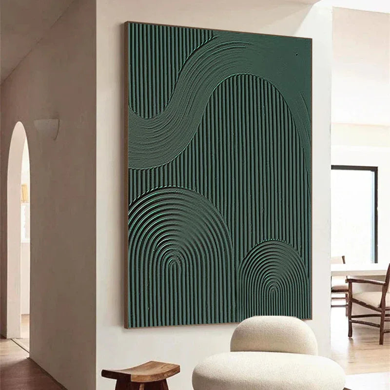 Rhythmic Geometry - Textured Abstract Line Art - artextured