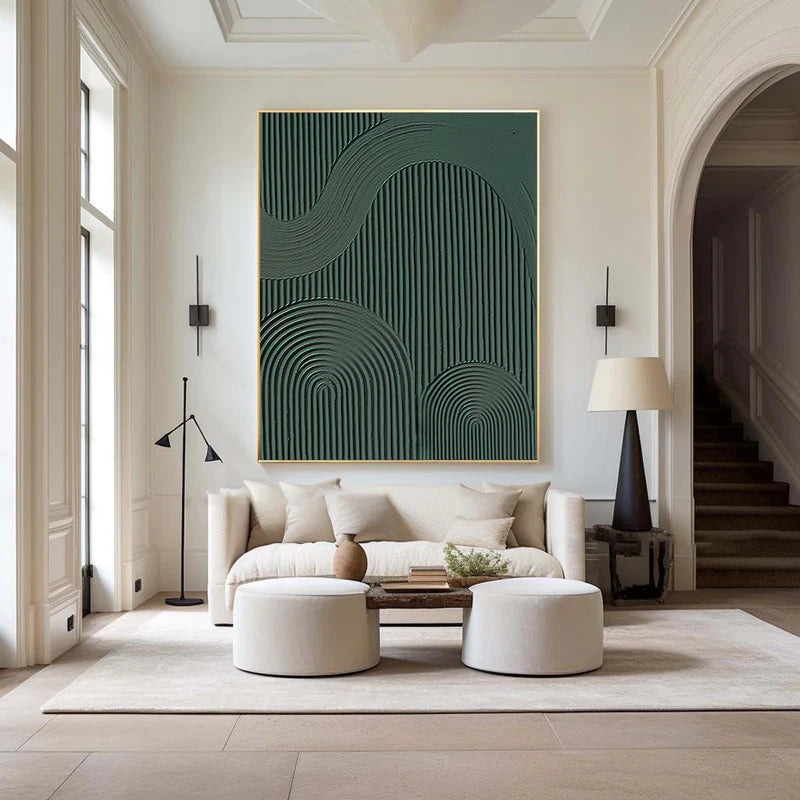 Rhythmic Geometry - Textured Abstract Line Art