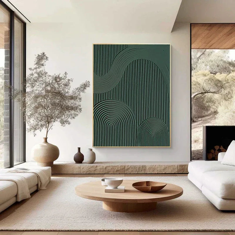 Rhythmic Geometry - Textured Abstract Line Art - artextured