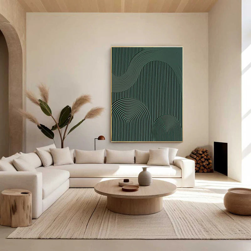 Rhythmic Geometry - Textured Abstract Line Art