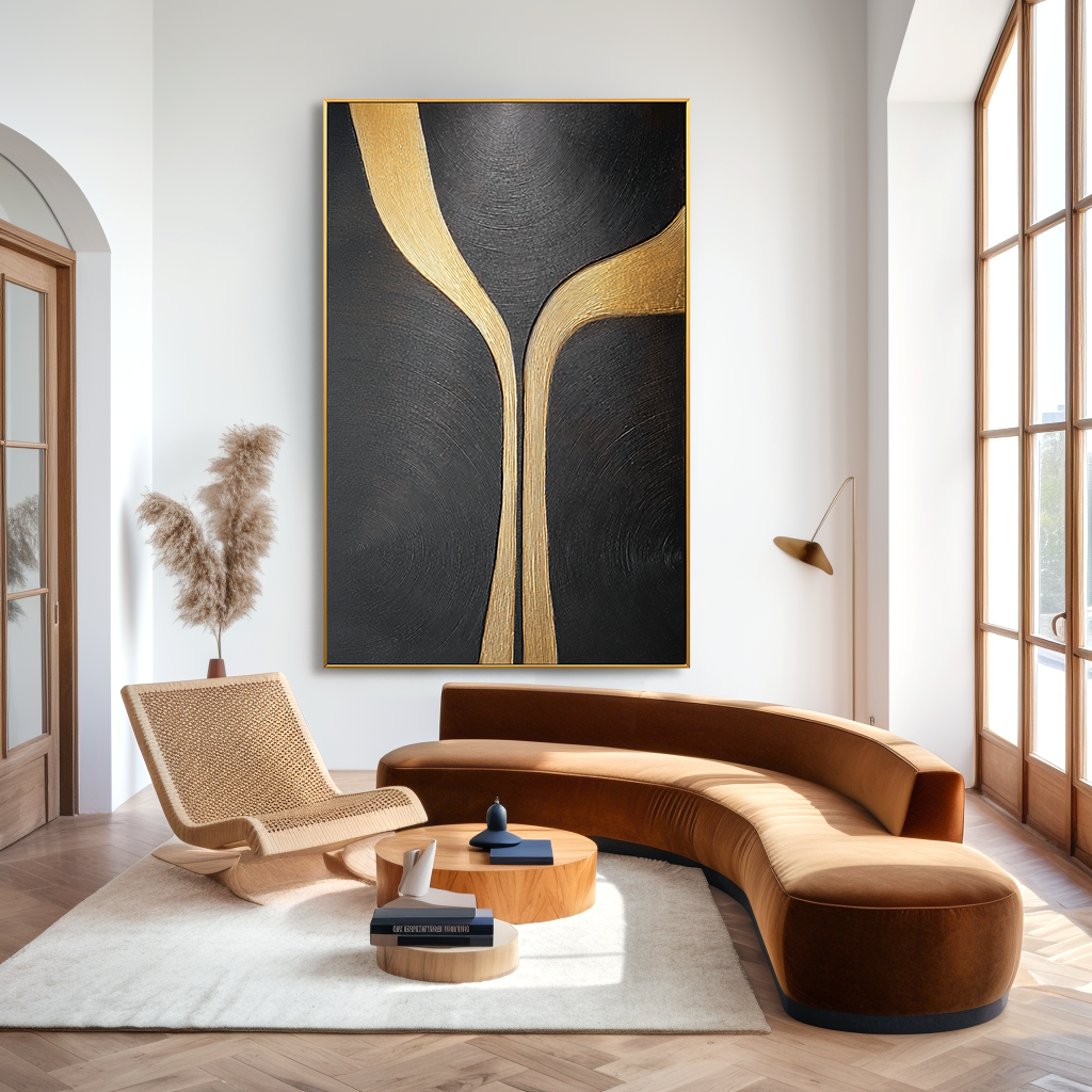 Quiet Ascent Large Vertical Textured Abstract Oil Painting#AB14209