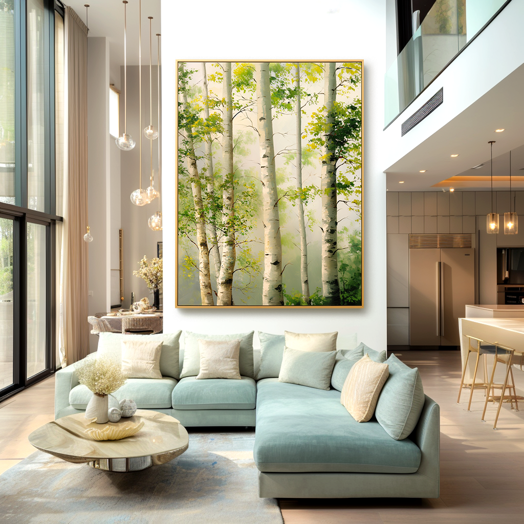 Quiet Grove - Modern Indoor Hand-Painted Natural Decorative Wall Art#AB14166