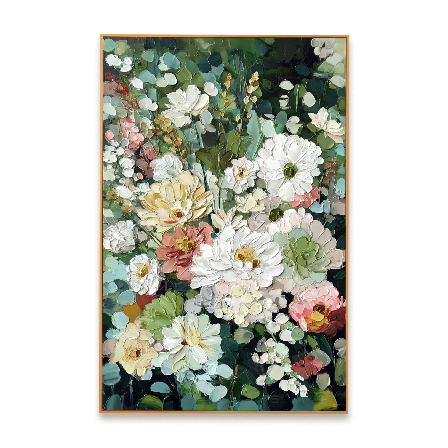 Abundant Garden - Modern Interior Decoration Hand-Painted Floral Texture 3D Wall Art#AB14165