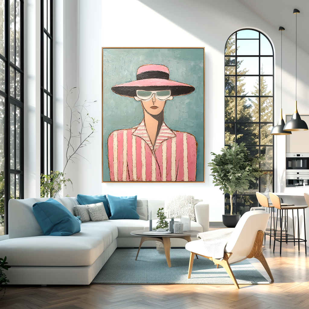 Textured Figurative Abstract Oil Painting#AB14163