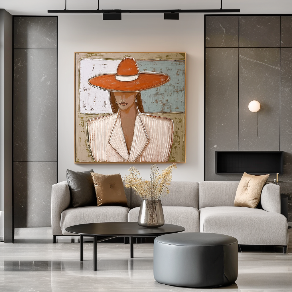 Textured Figurative Abstract Oil Painting#AB14161