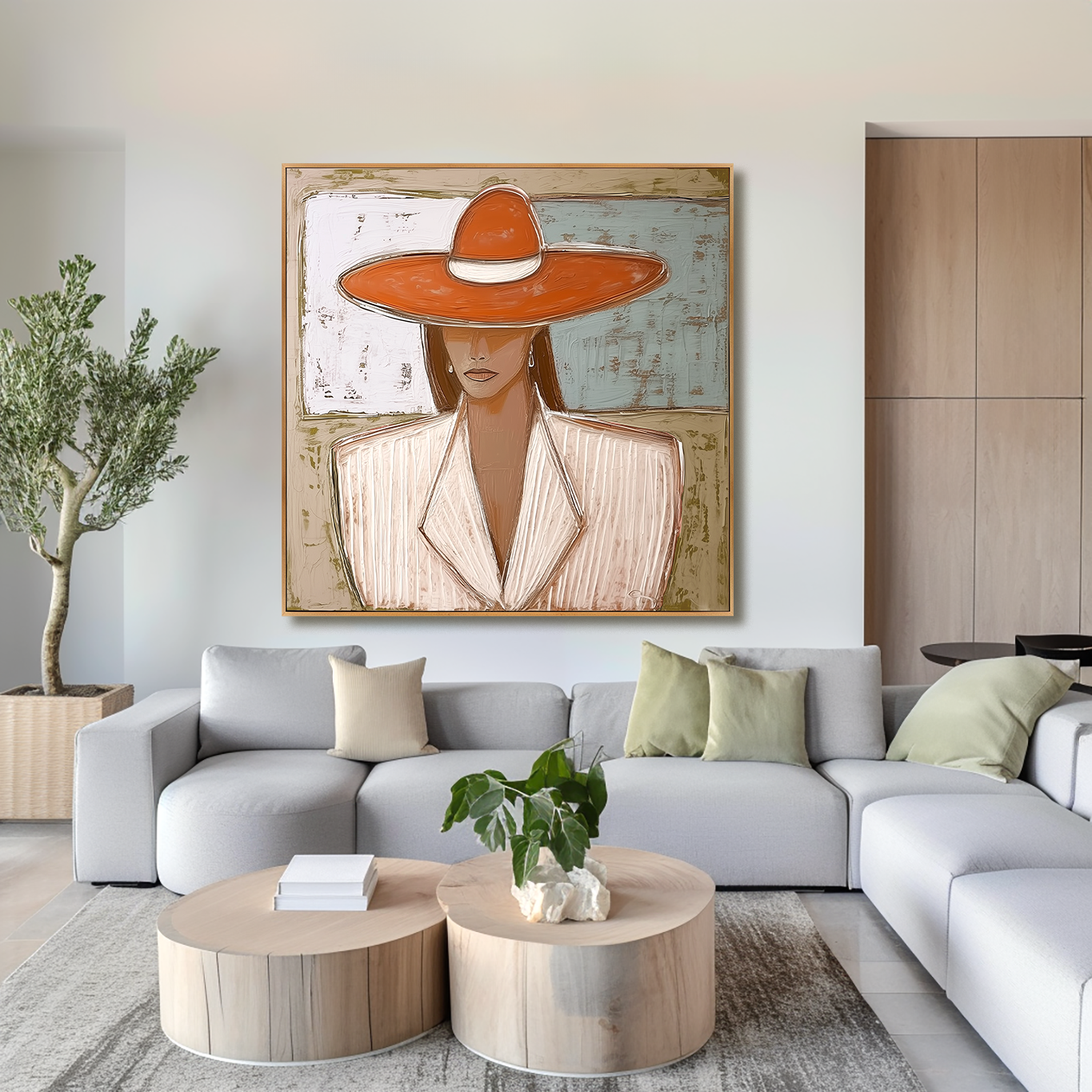 Textured Figurative Abstract Oil Painting#AB14161