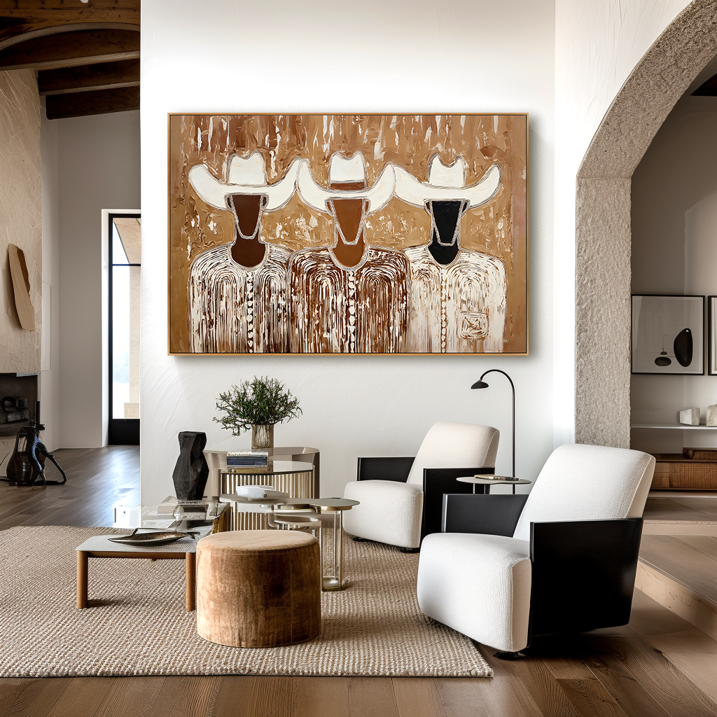 Textured Figurative Abstract Oil Painting#AB14157