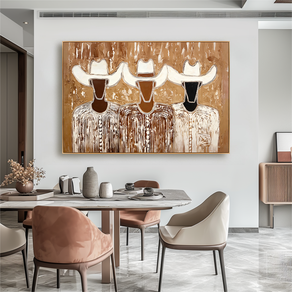 Textured Figurative Abstract Oil Painting#AB14157