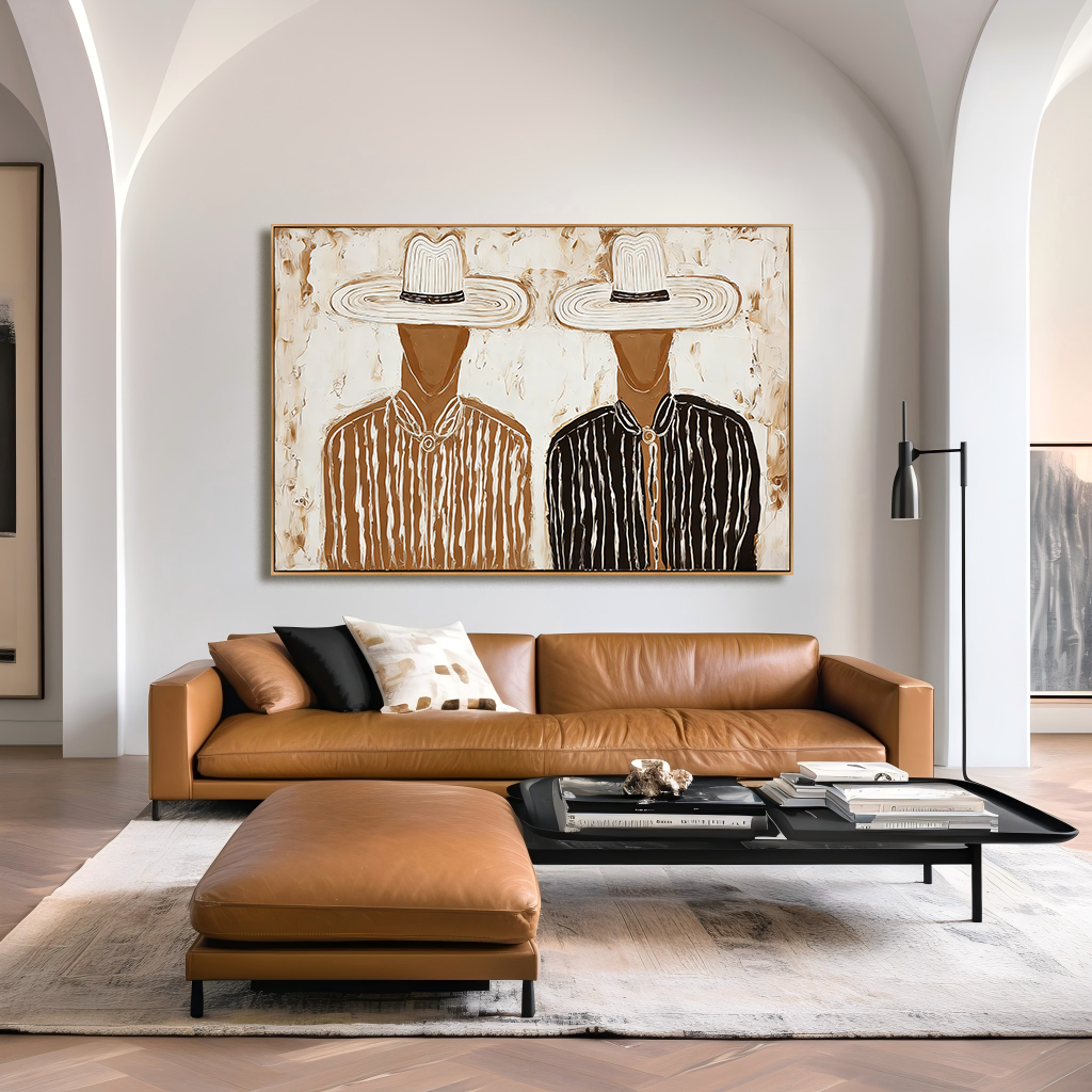 Textured Figurative Abstract Oil Painting#AB14159