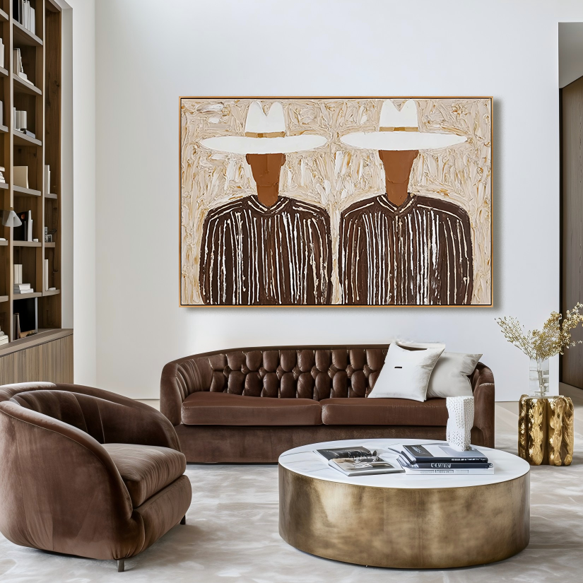 Textured Figurative Abstract Oil Painting#AB14160