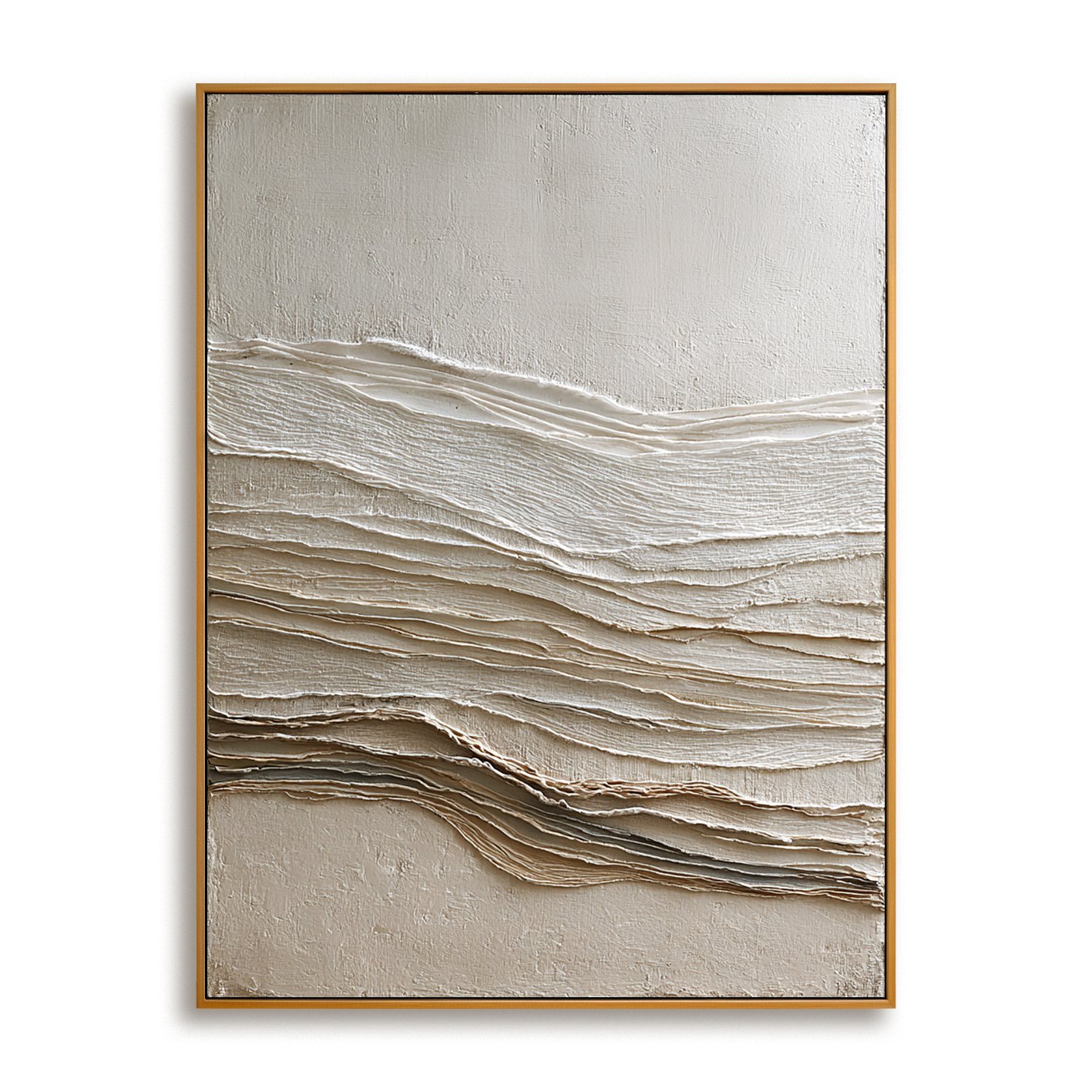 Soft Horizon Textured Abstract Canvas Wall Art#AB14255