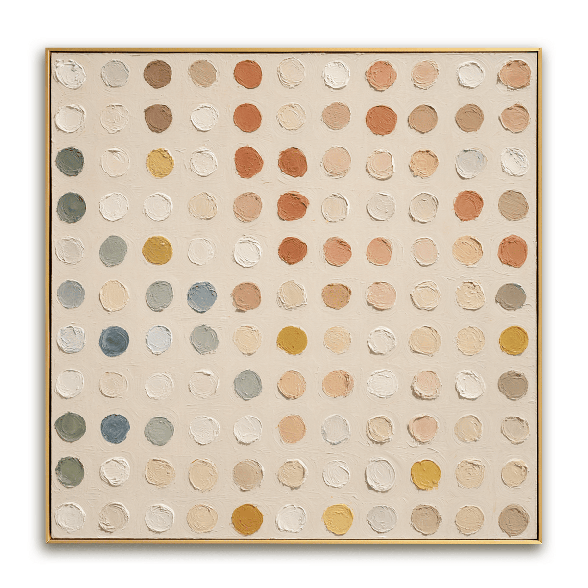 Earthbound Notes – Textured Abstract Dot Painting#CI260470