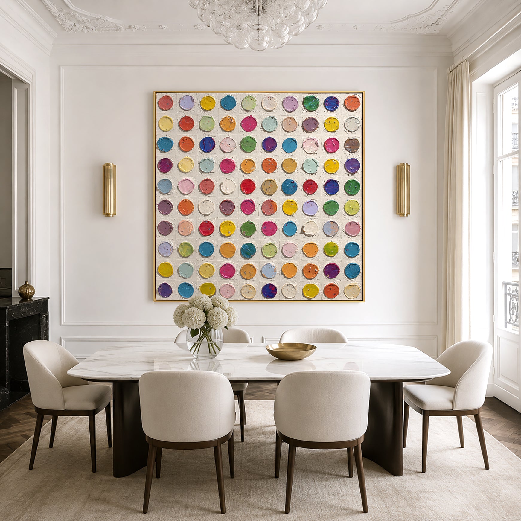 Color Parade – Colorful Textured Abstract Dot Painting#CI260471