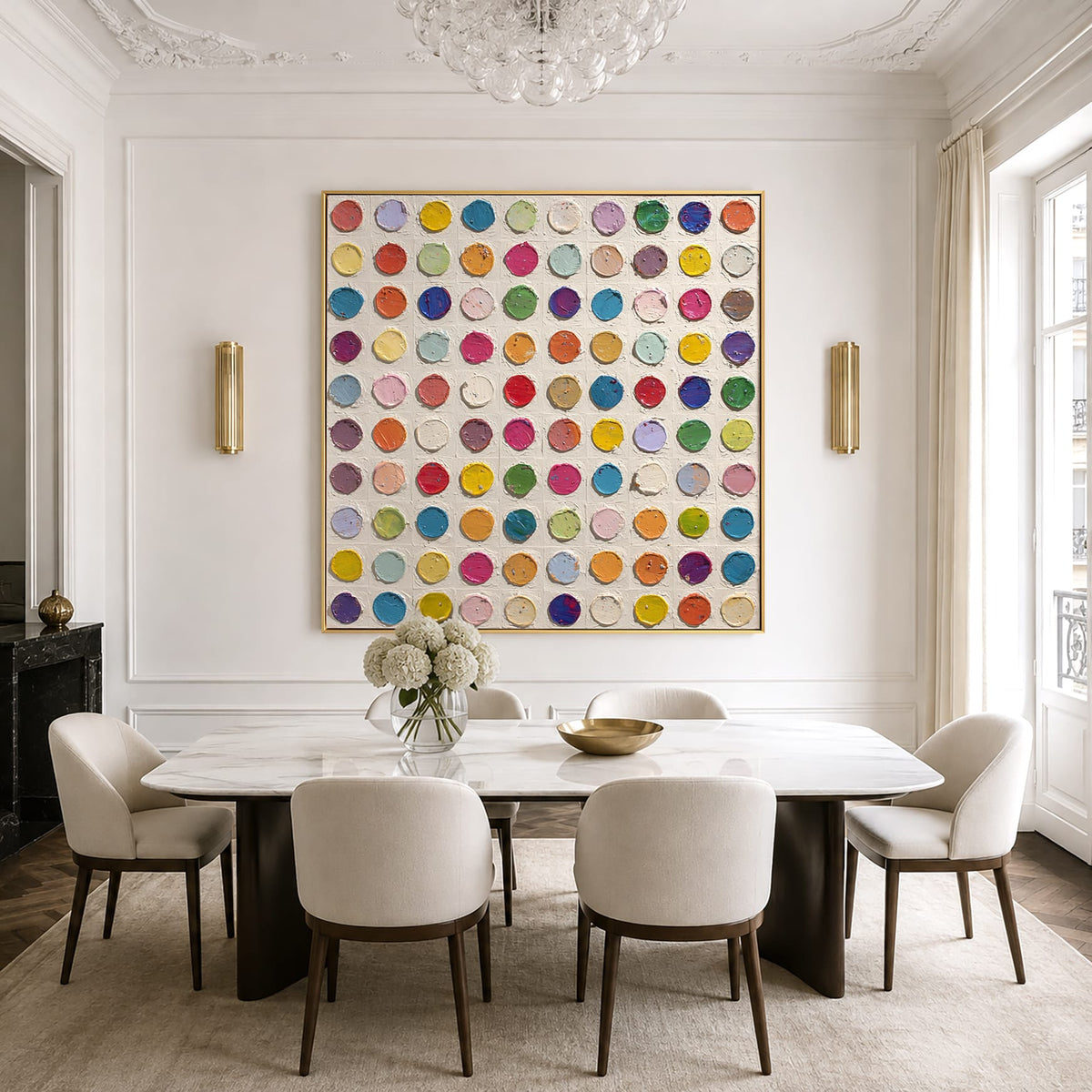 Color Parade – Colorful Textured Abstract Dot Painting#CI260471