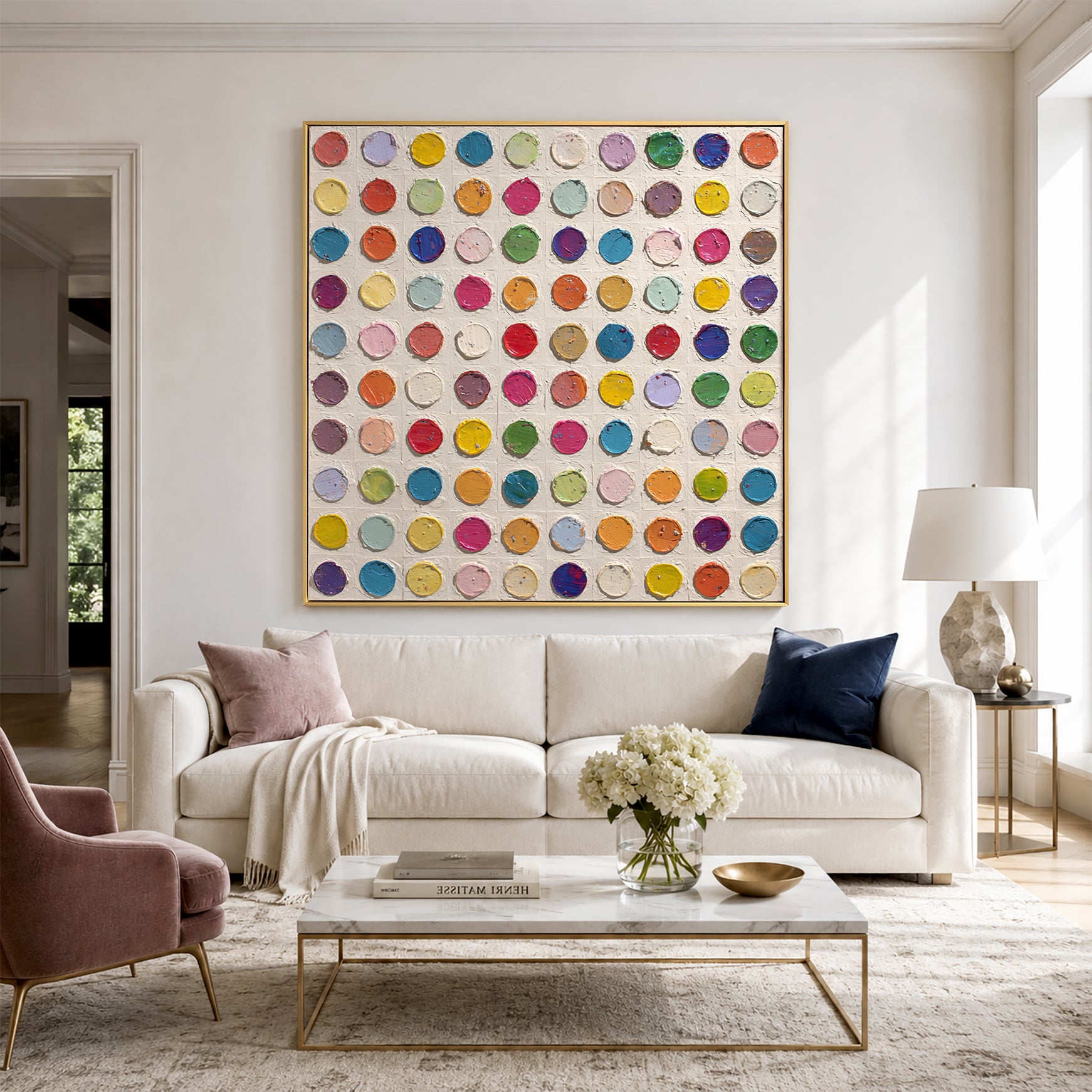 Color Parade – Colorful Textured Abstract Dot Painting#CI260471