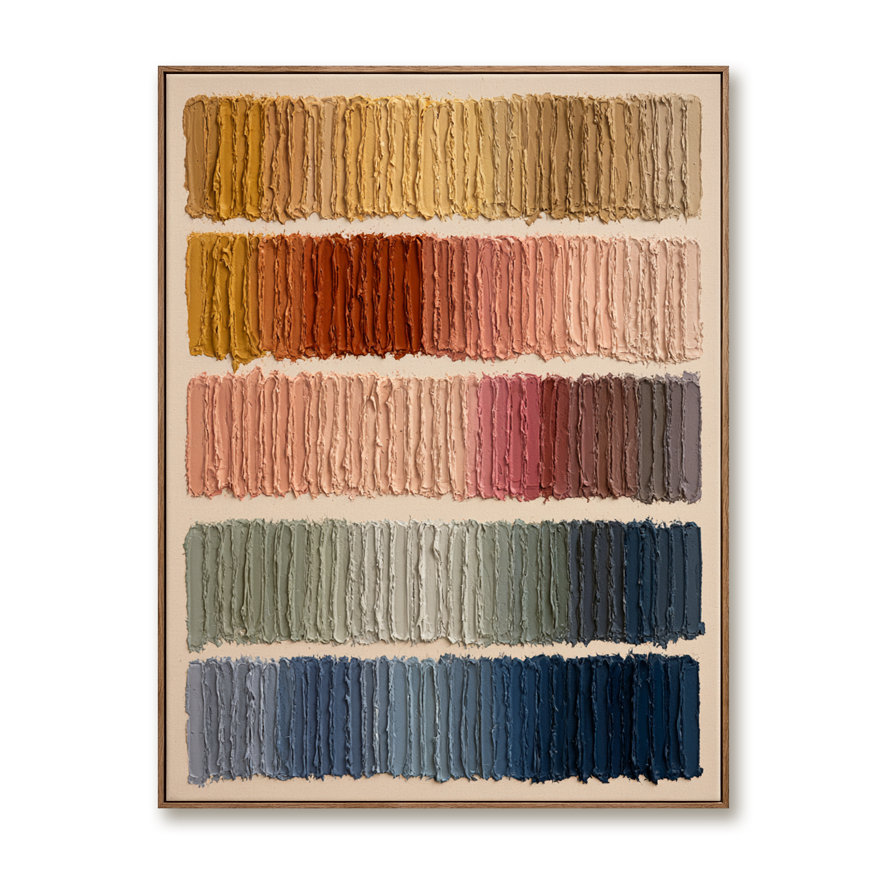 Chromatic Layers – Textured Color Block Abstract Painting