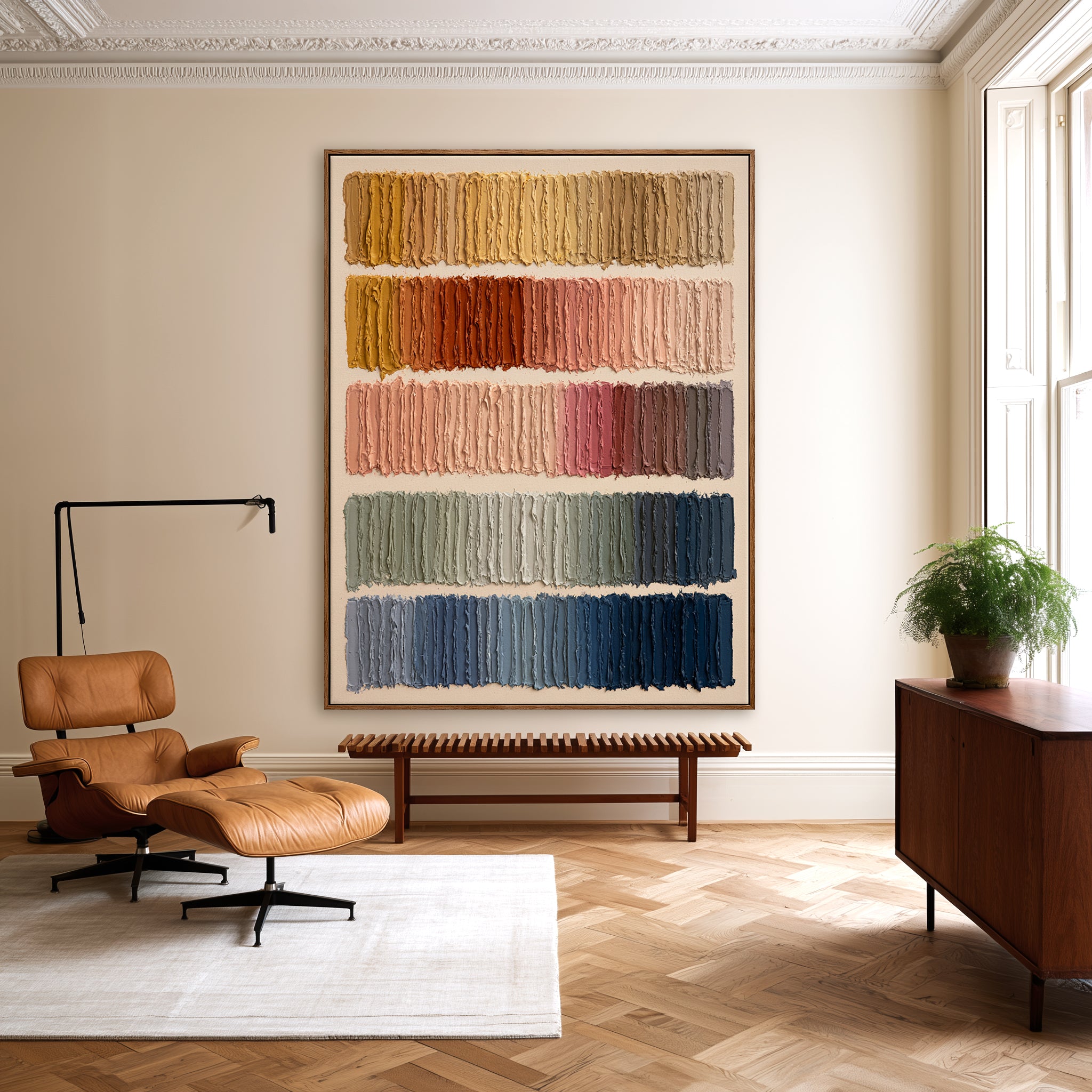 Chromatic Layers – Textured Color Block Abstract Painting