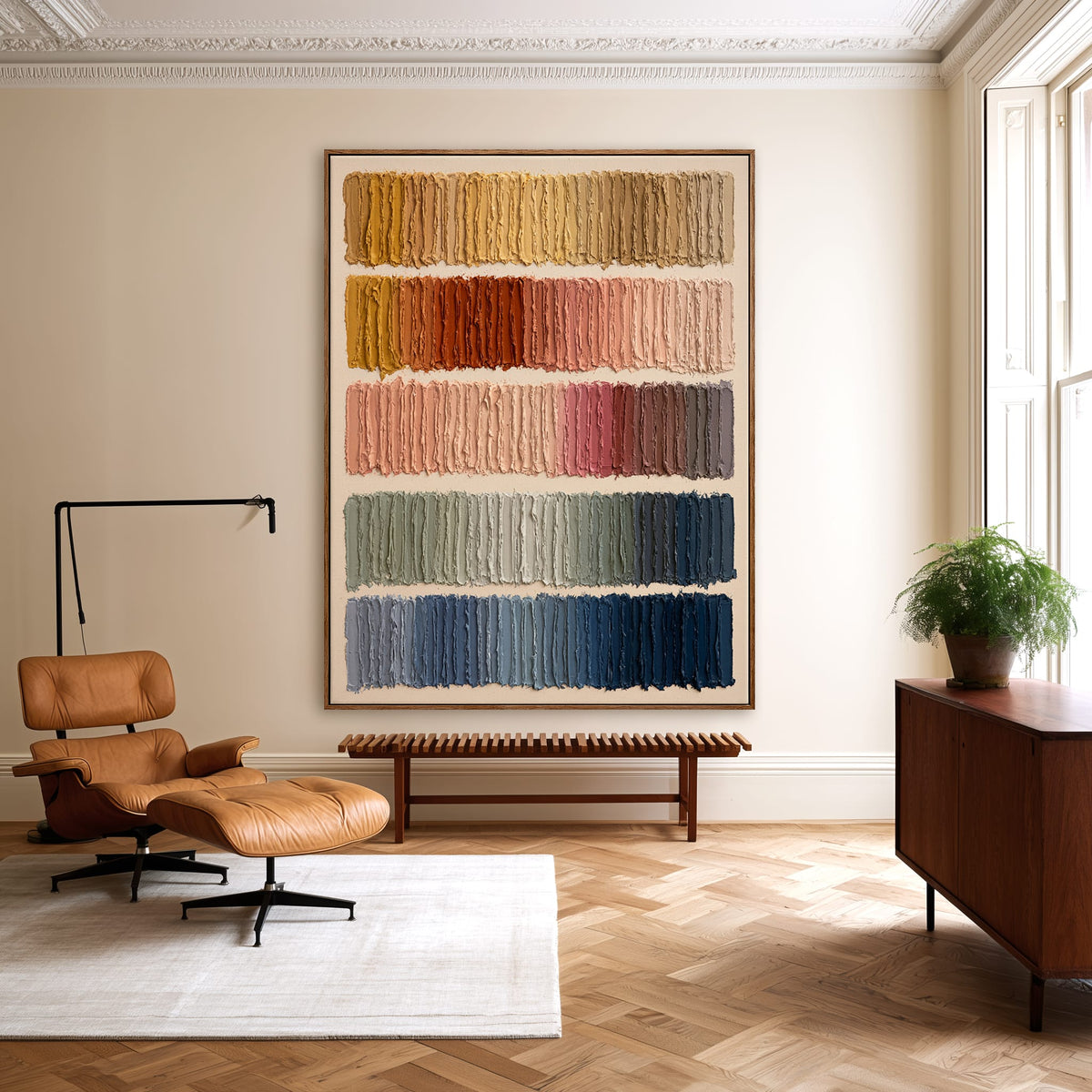texture Chromatic Layers – Textured Color Block Abstract Painting