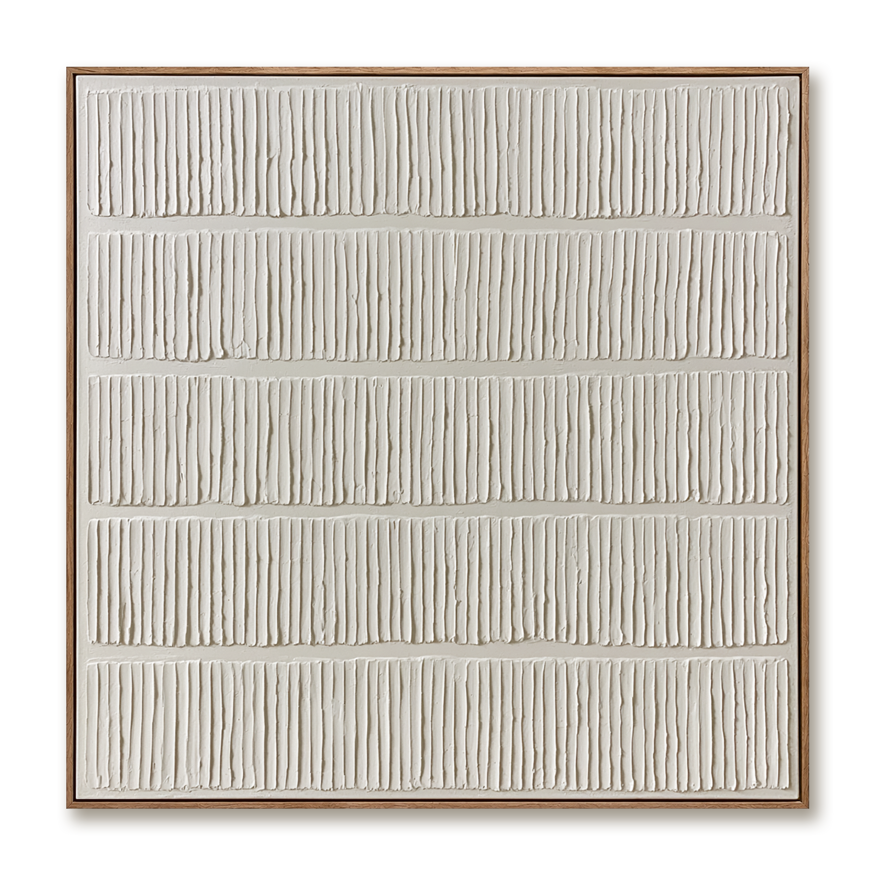 Quiet Lines – White Textured Minimalist Painting#CI260473