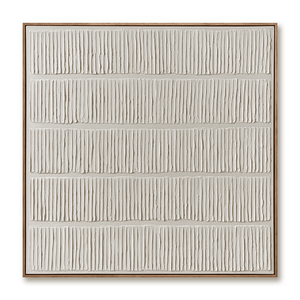 Quiet Lines – White Textured Minimalist Painting#CI260473