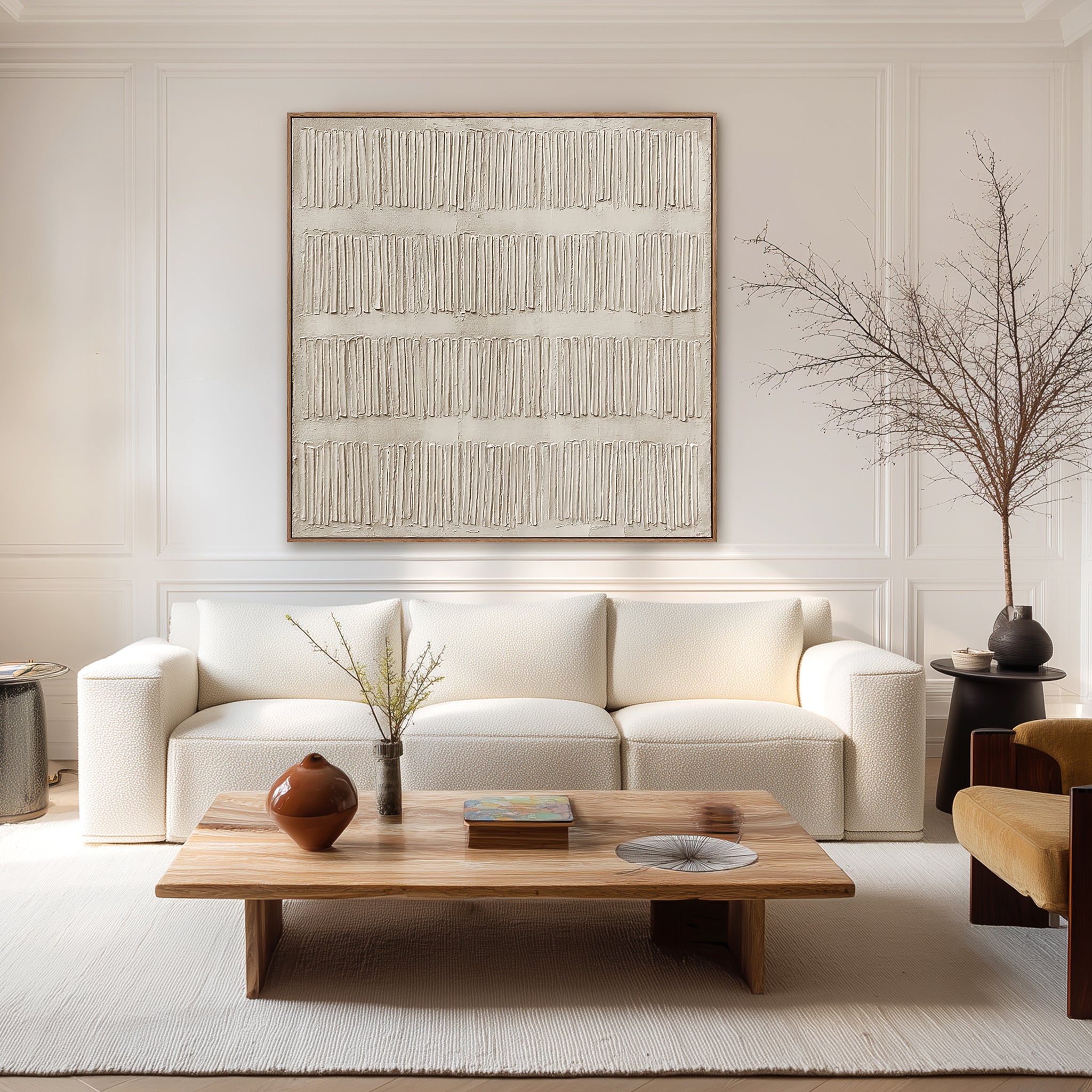 Ivory Cadence – Neutral Textured Abstract Painting#CI260474