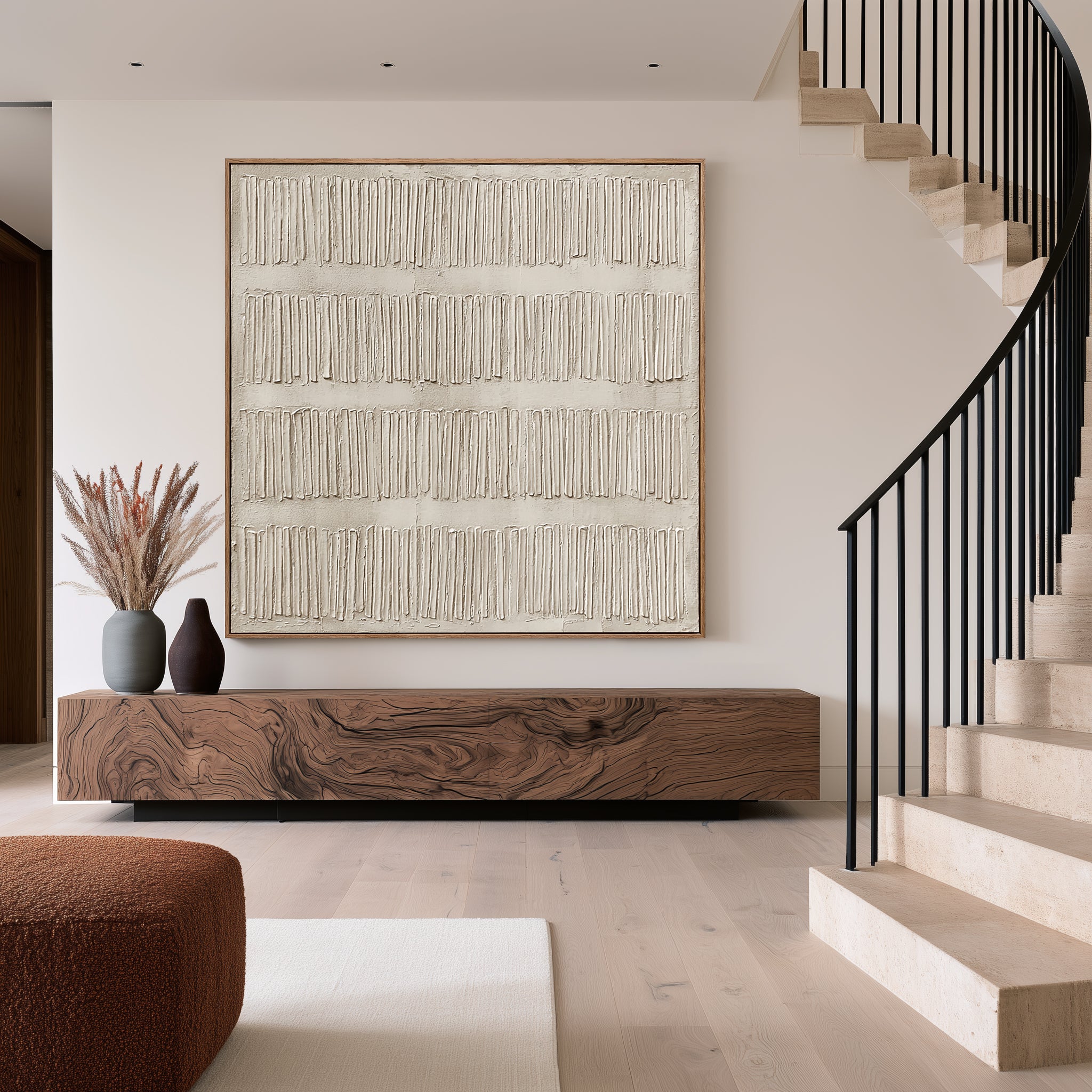 Ivory Cadence – Neutral Textured Abstract Painting#CI260474