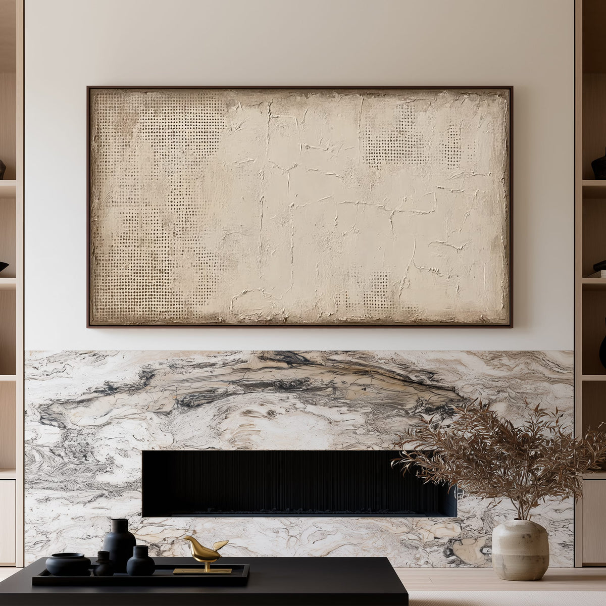 Quiet Imprint – Neutral Textured Abstract Wall Art#CI260475