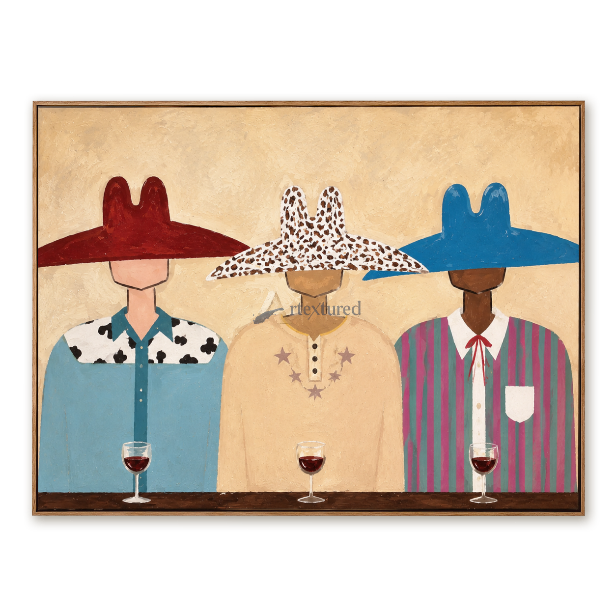 One More Round – Colorful Western Bar Folk Art#CI260493