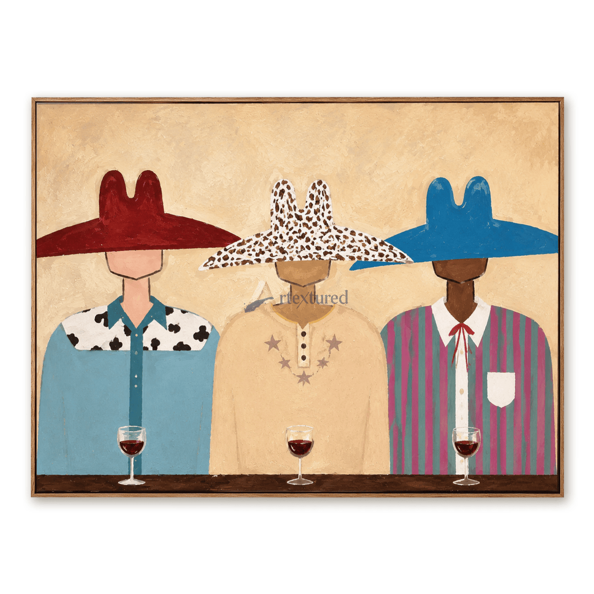 One More Round – Colorful Western Bar Folk Art#CI260493