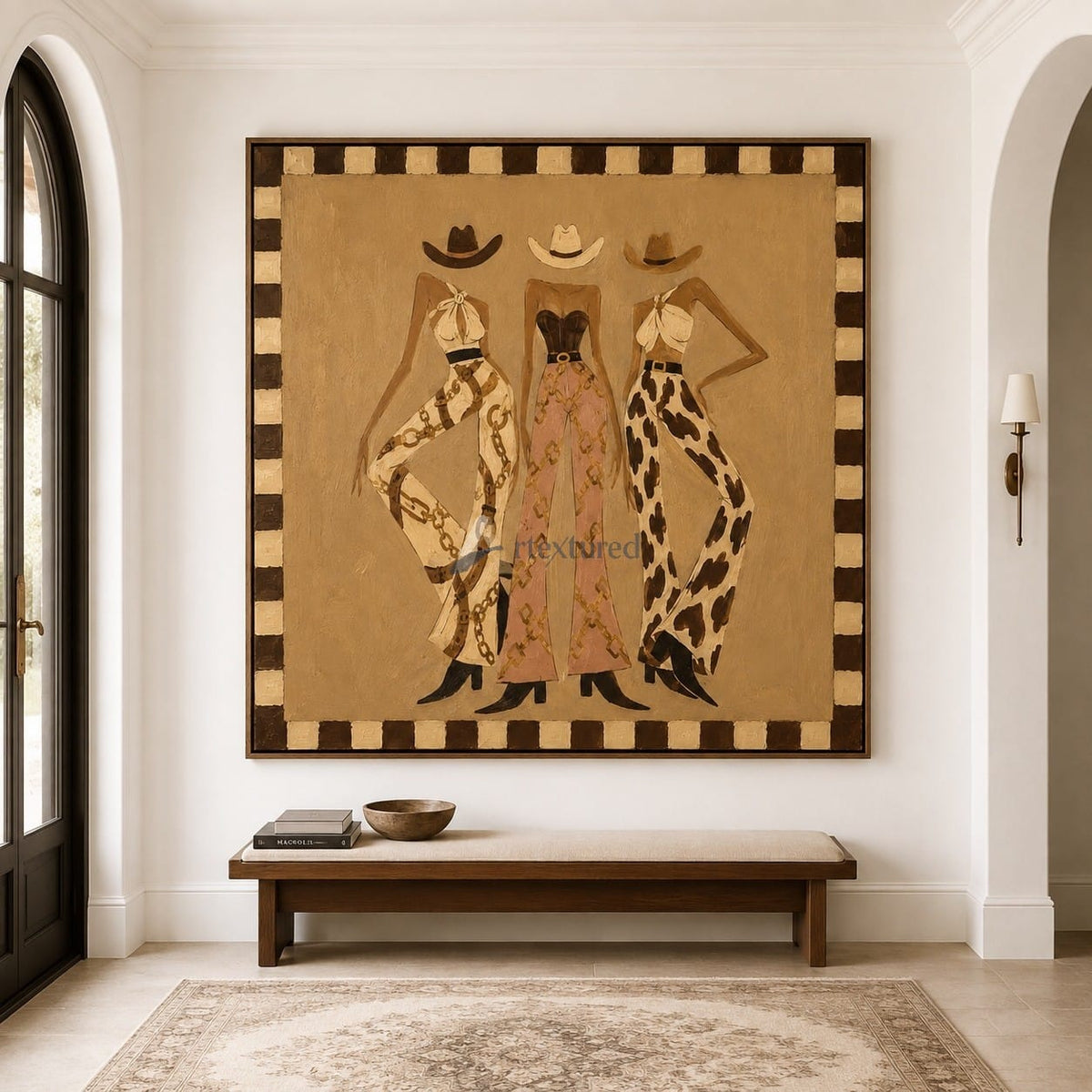 Cowgirl Trio – Vintage Western Fashion Painting#CI260495