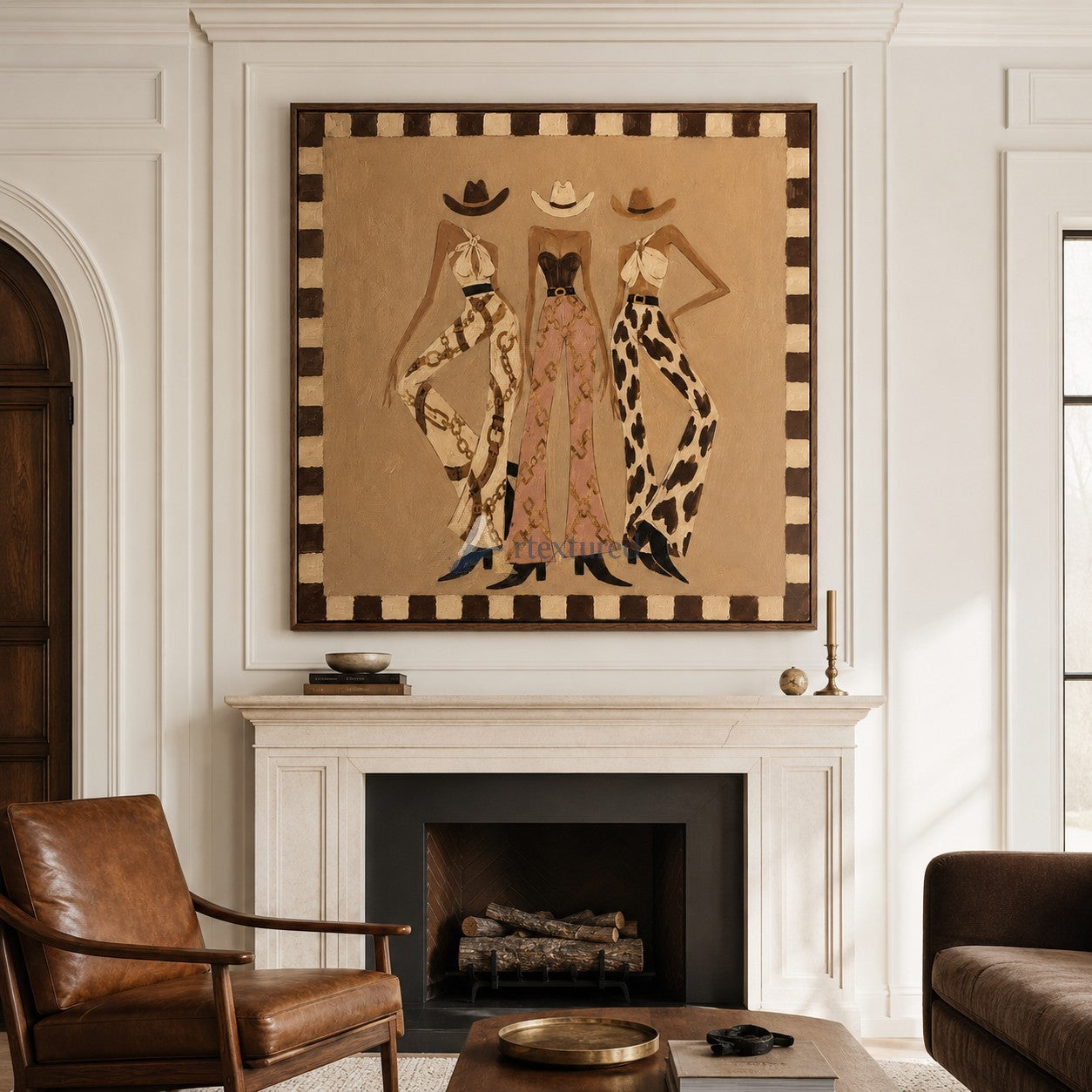 Cowgirl Trio – Vintage Western Fashion Painting#CI260495