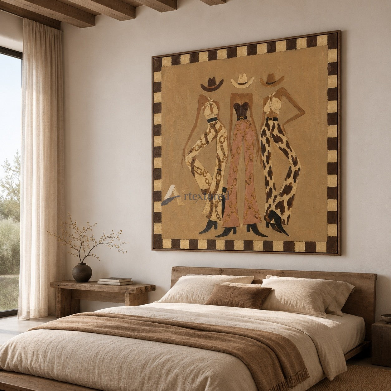 Cowgirl Trio – Vintage Western Fashion Painting#CI260495