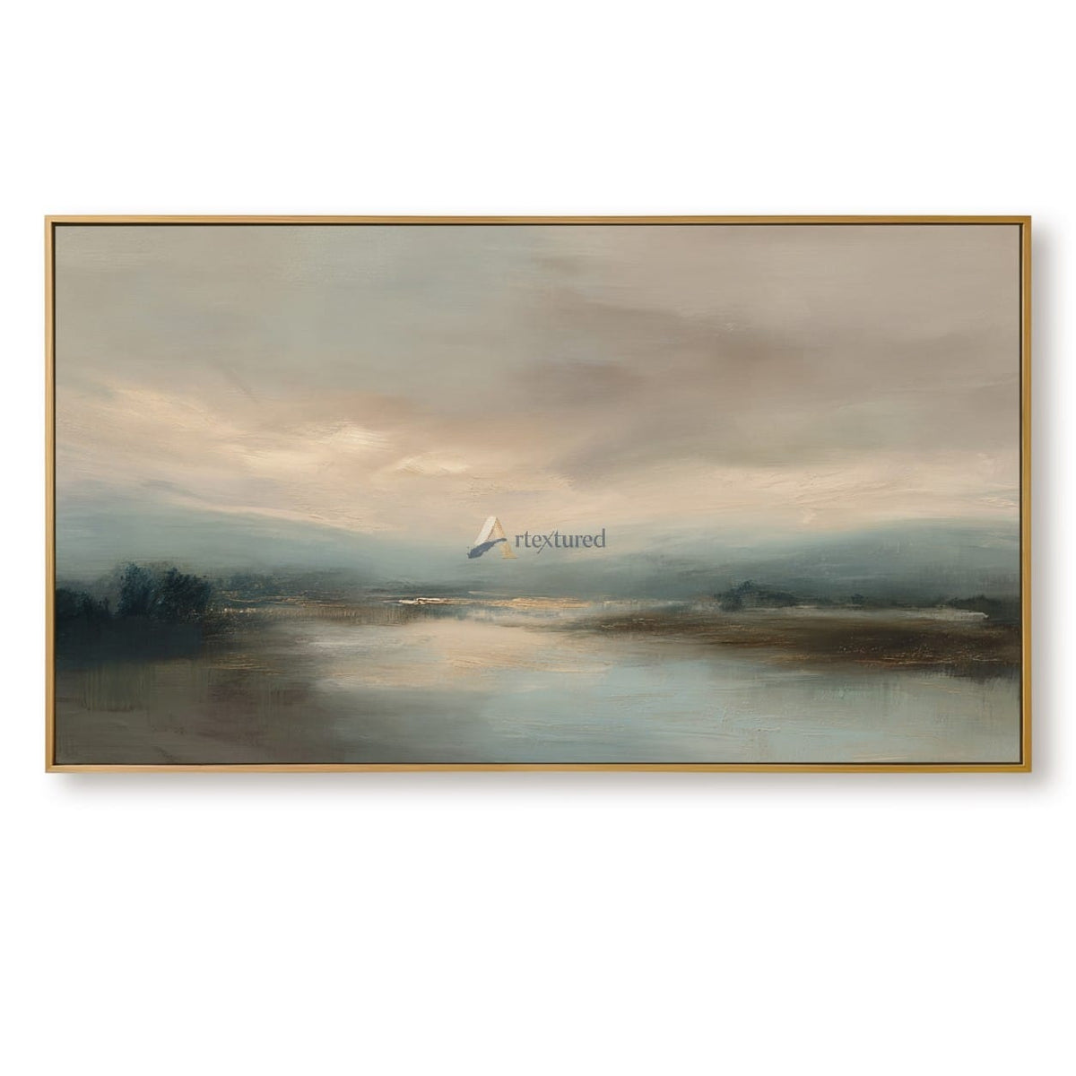 Quiet Passage – Soft Blue Mist Landscape Oil Painting#CI260531