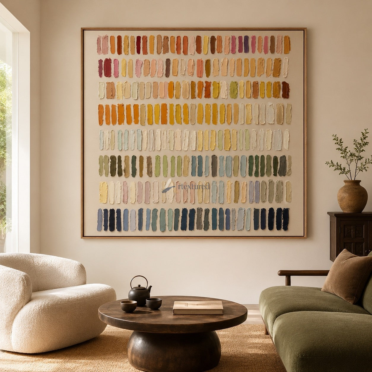 Collected Color – Textured Palette Knife Abstract Painting#CI260536