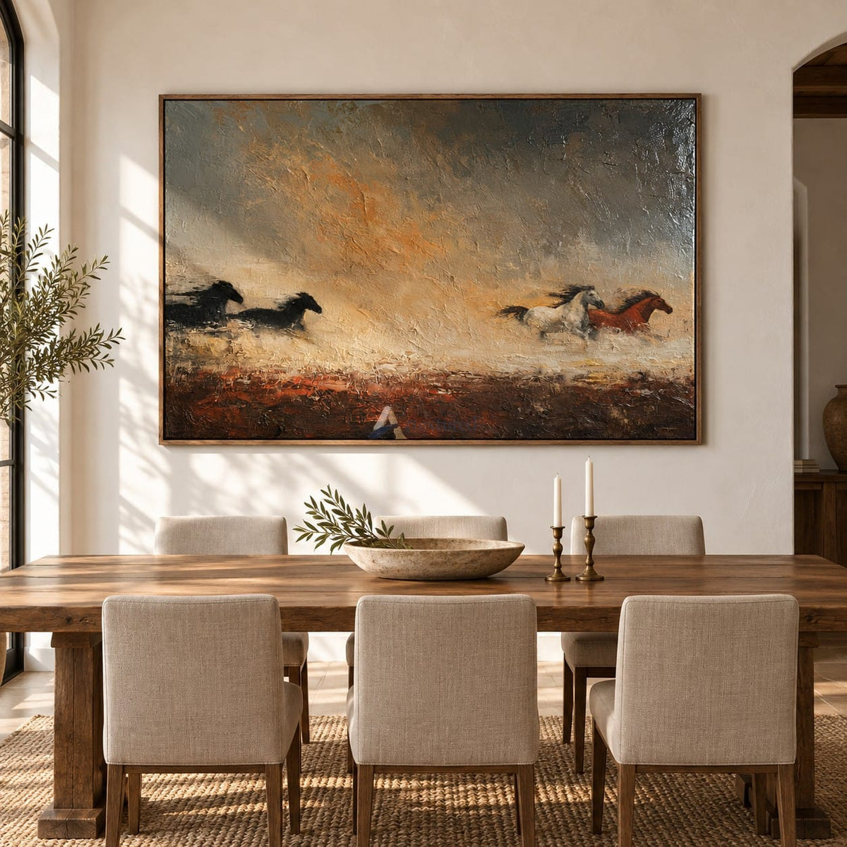 texture Western Running Horse Wall Art – Across the Open Ground#CI260642
