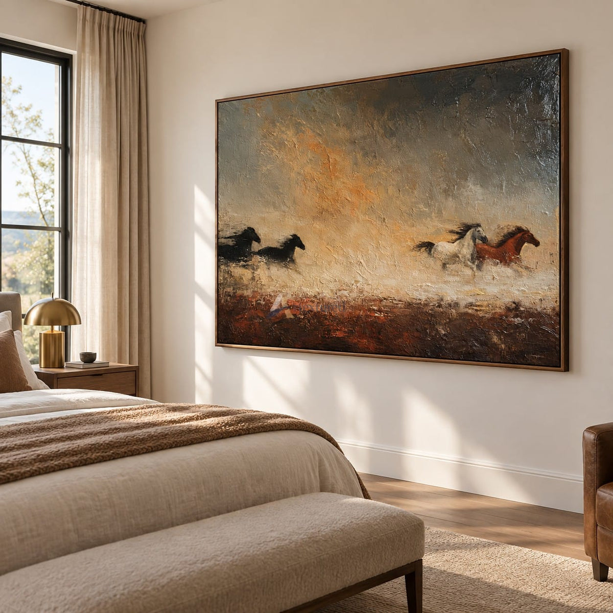 Western Running Horse Wall Art – Across the Open Ground#CI260642