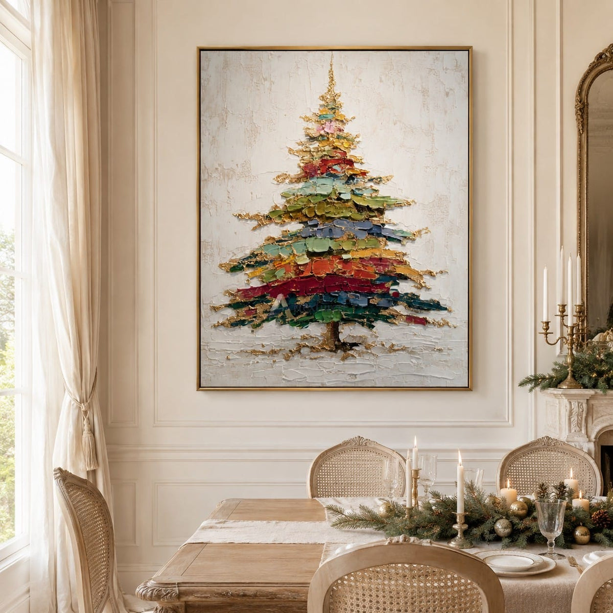 Modern Christmas Tree Wall Art – Layers of Color#CI260652
