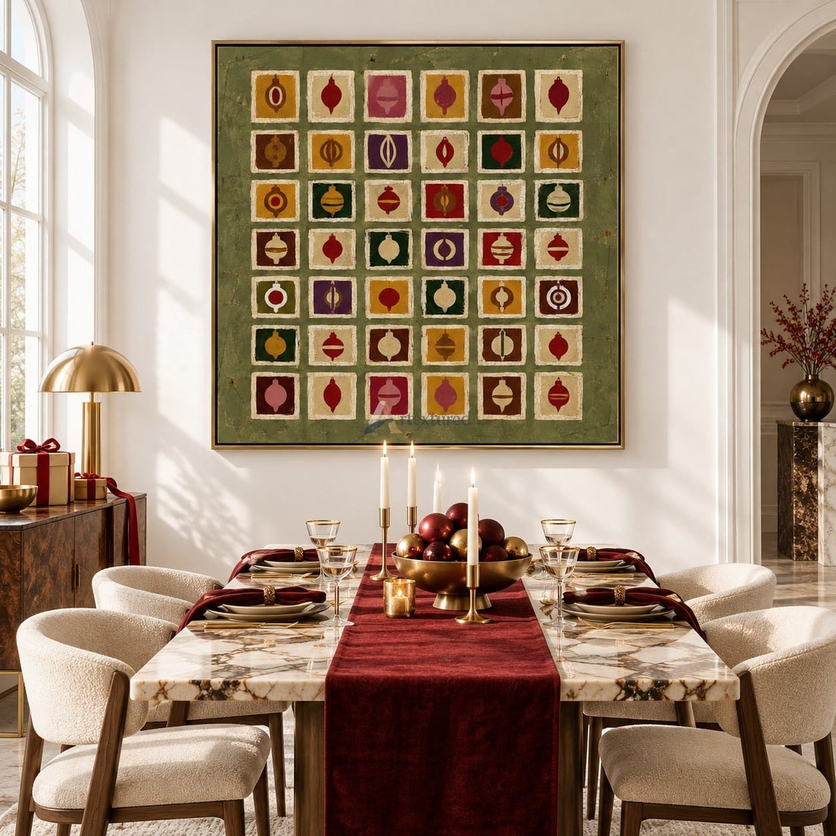 Retro Christmas Ornament Wall Art – Holiday Keepsakes#CI260654
